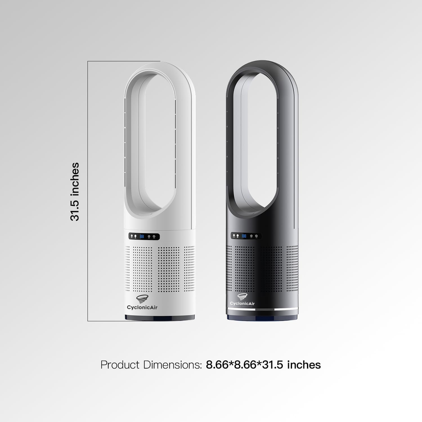 CyclonicAir Pro Pure Climate HEPA Bladeless Fan