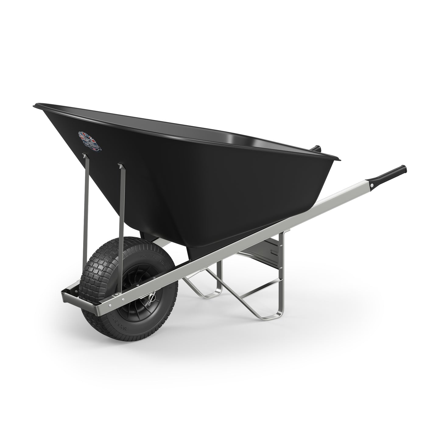 Agri Barrow Wheelbarrow 160 Litre Plastic Tub Puncture Proof Fat Tyre