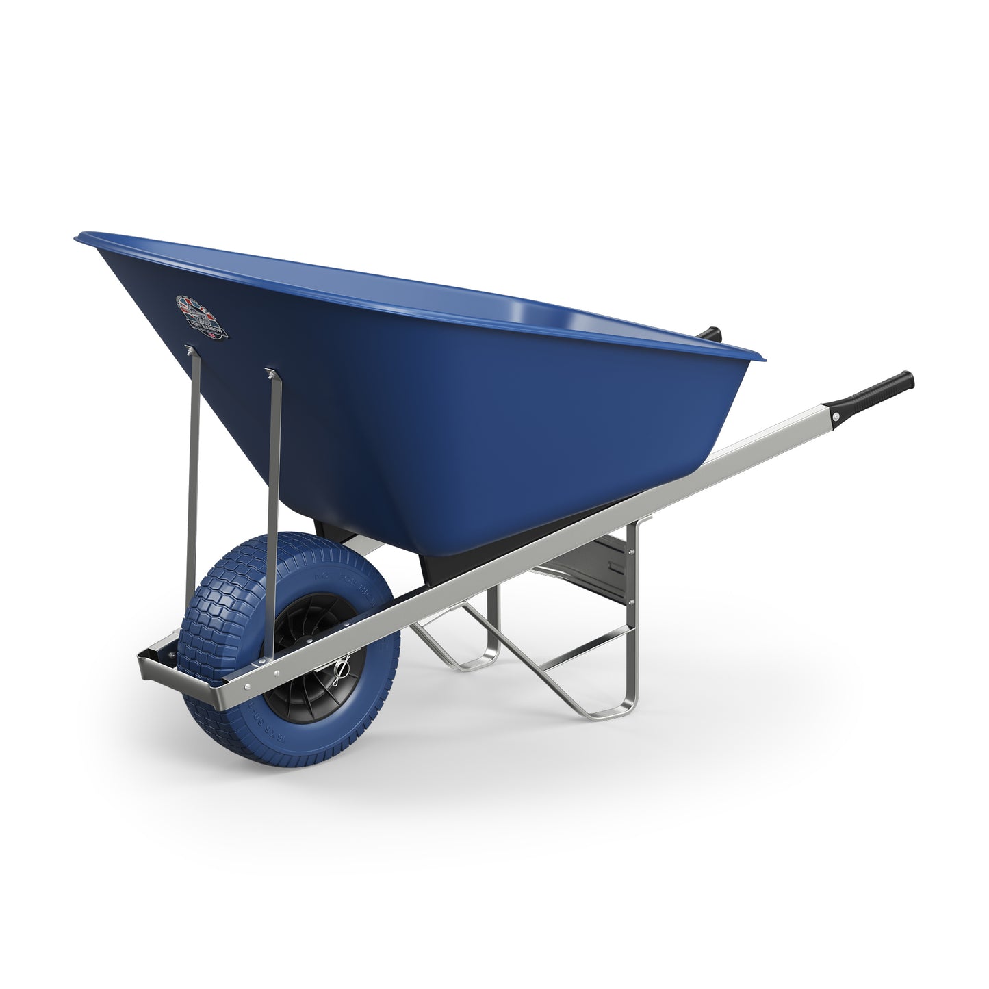 Agri Barrow Wheelbarrow 160 Litre Plastic Tub Puncture Proof Fat Tyre