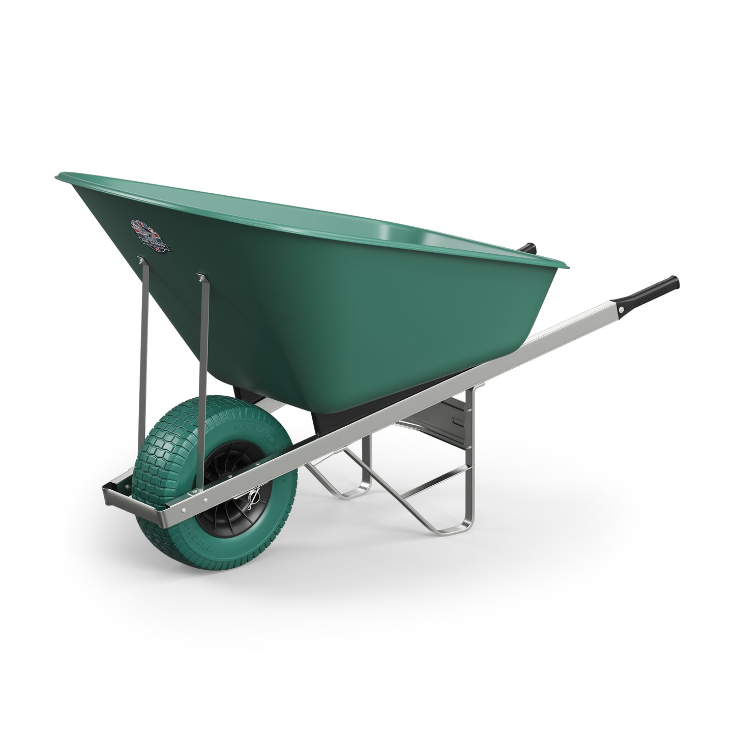 Agri Barrow Wheelbarrow 160 Litre Plastic Tub Puncture Proof Fat Tyre