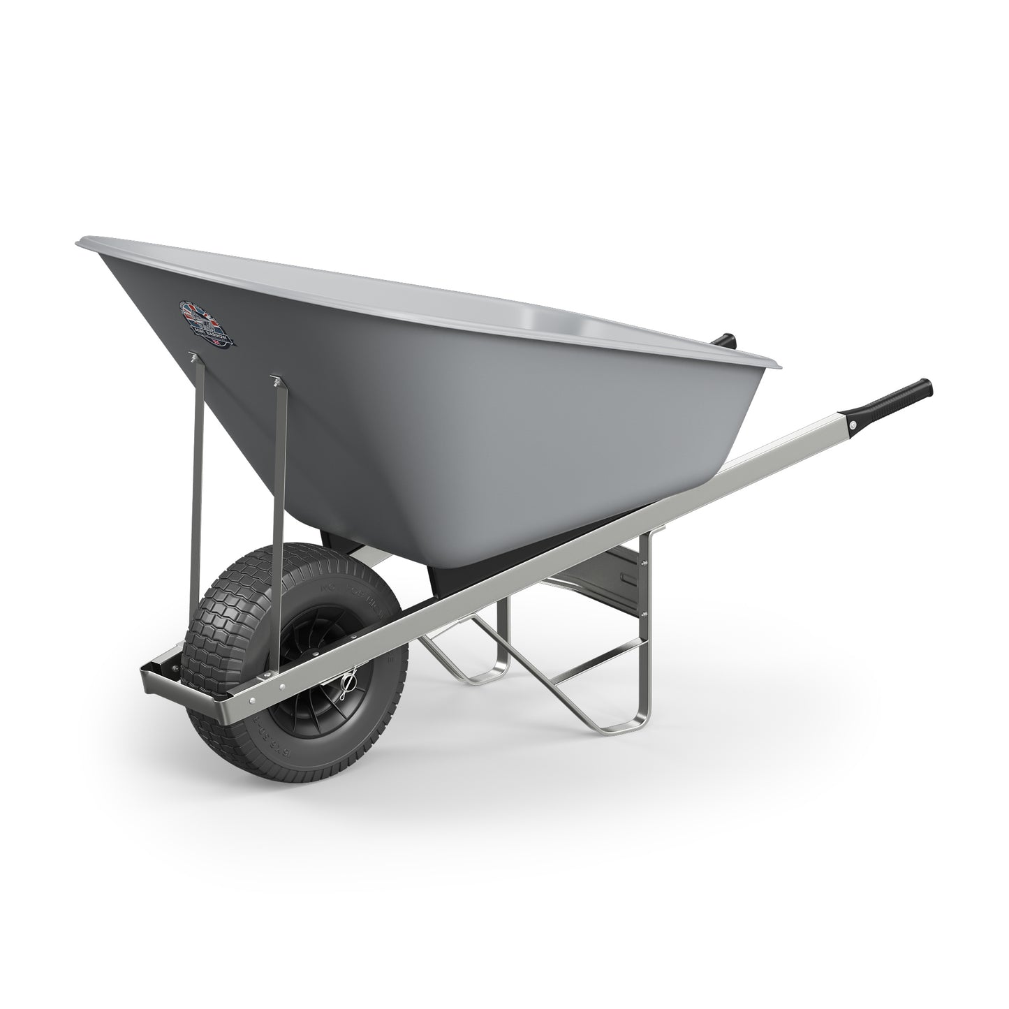 Agri Barrow Wheelbarrow 160 Litre Plastic Tub Puncture Proof Fat Tyre