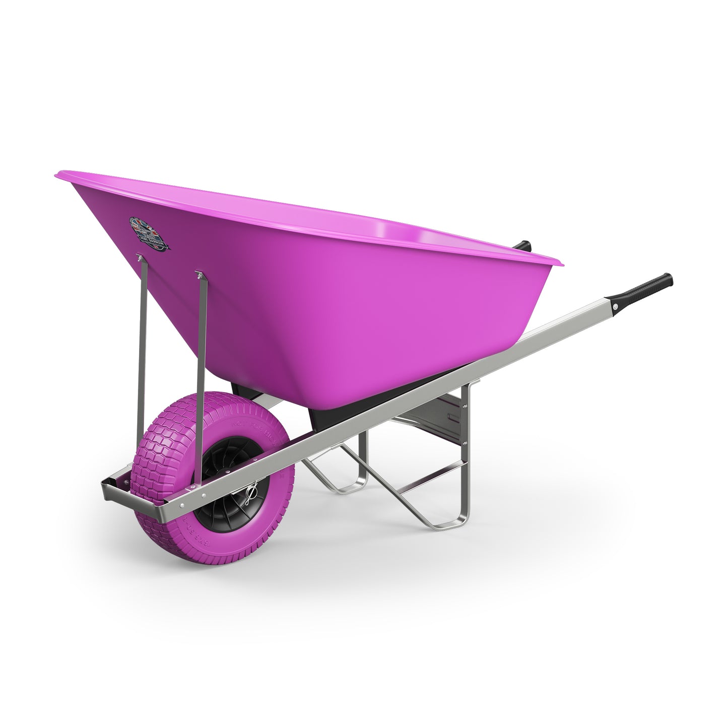 Agri Barrow Wheelbarrow 160 Litre Plastic Tub Puncture Proof Fat Tyre