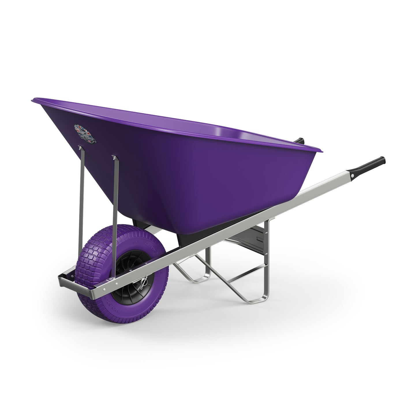 Agri Barrow Wheelbarrow 160 Litre Plastic Tub Puncture Proof Fat Tyre