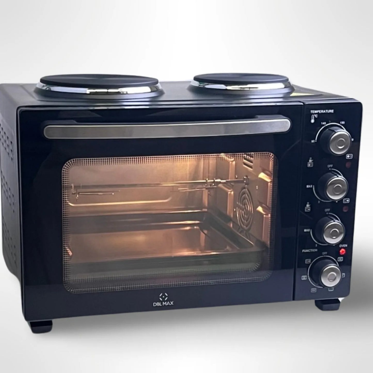 DBL Max Mini Fan Oven with Twin Hob and Grill