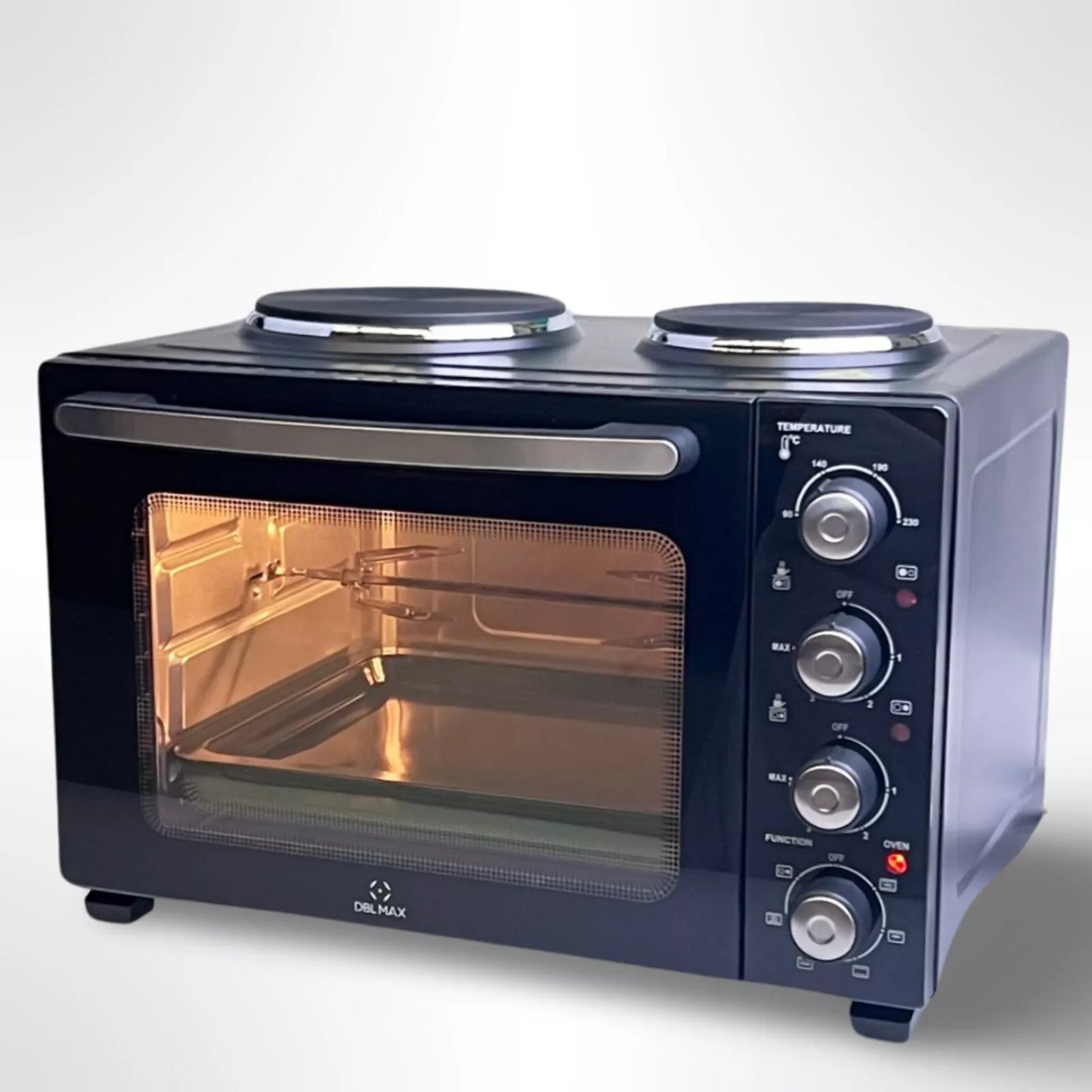 DBL Max Mini Fan Oven with Twin Hob and Grill