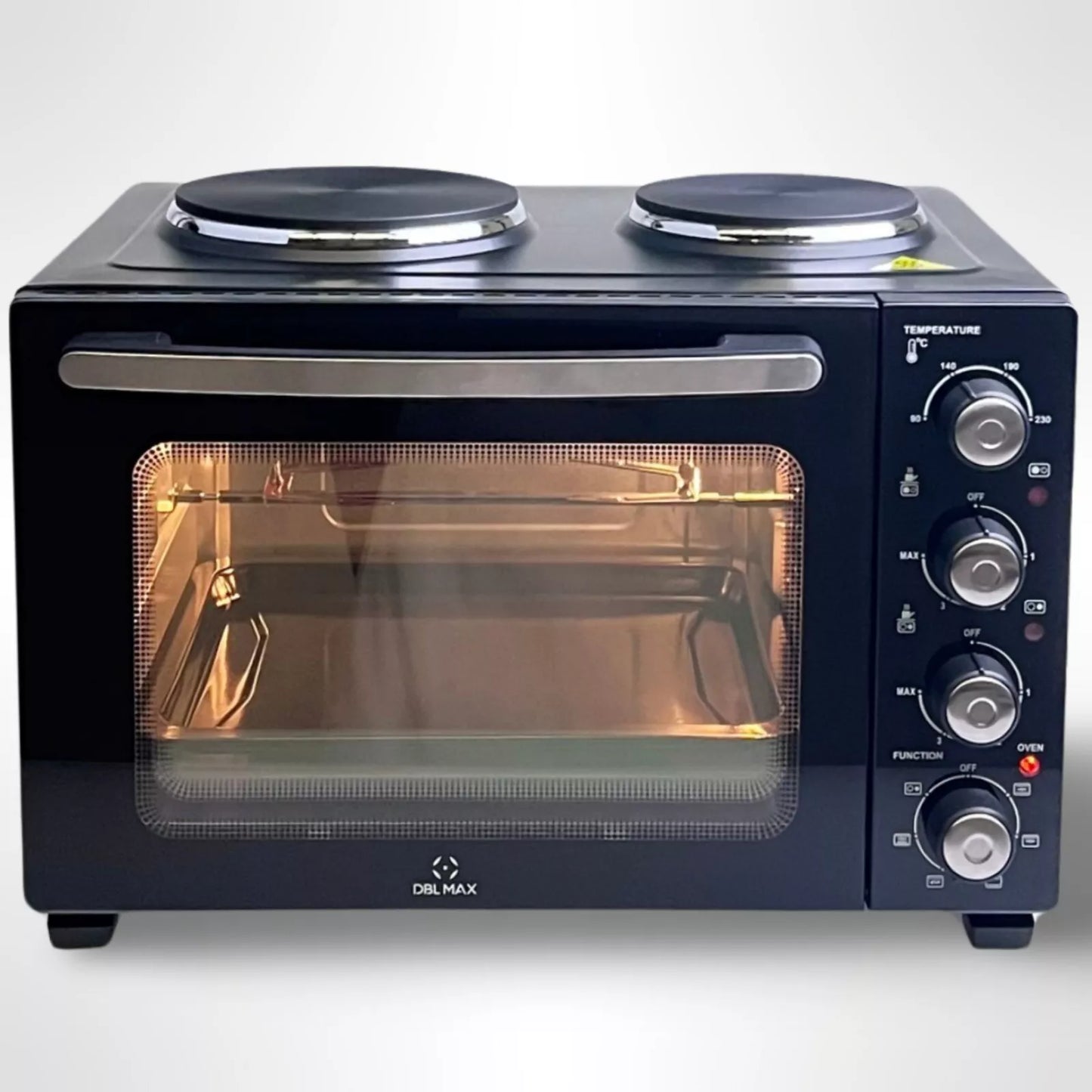 DBL Max Mini Fan Oven with Twin Hob and Grill