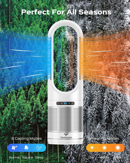 CyclonicAir Pro Pure Climate HEPA Bladeless Fan