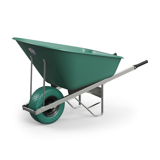 Agri Barrow Wheelbarrow 160 Litre Plastic Tub Puncture Proof Fat Tyre