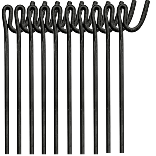TuffLine Fencing Pins 8mm x 125cm Coated Black