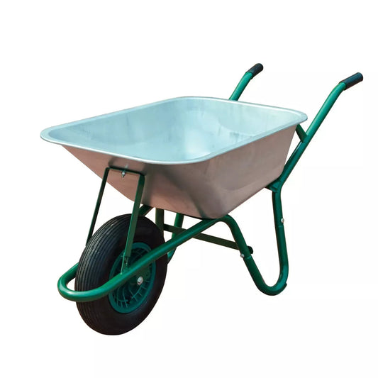 TuffLine 85 Litre Garden Galvanised Steel Wheelbarrow